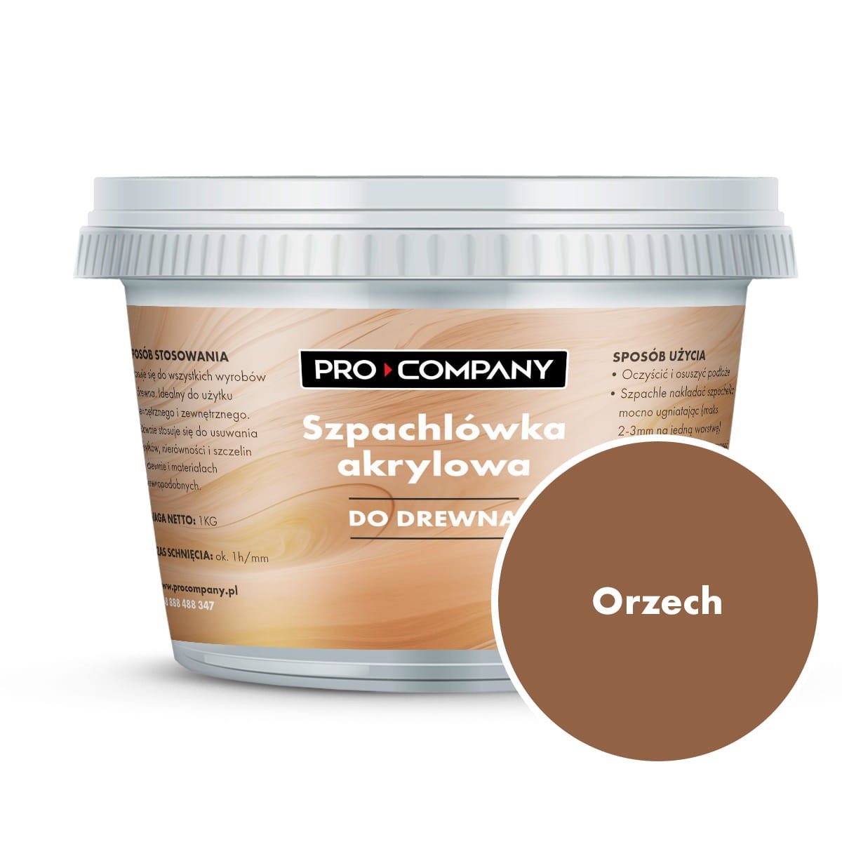 Pro Company Szpachla do drewna orzech