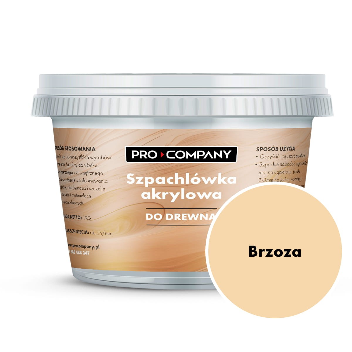 Pro Company Szpachla do drewna brzoza