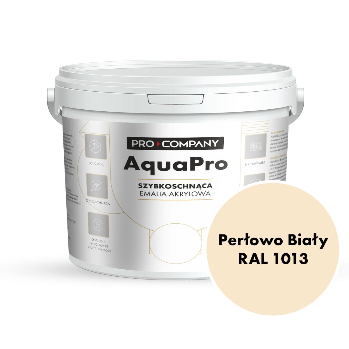 AQUA PRO Emalia Akrylowa Perłowo Biały
