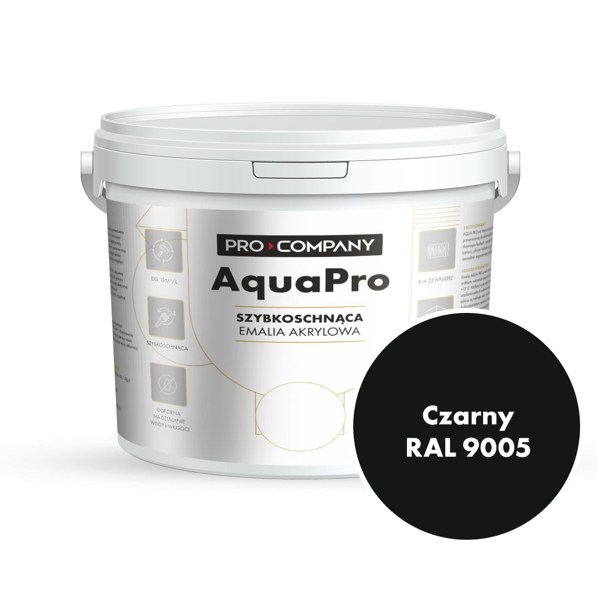 AQUA PRO Emalia Akrylowa Czarny