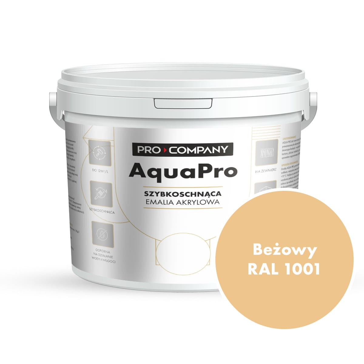 AQUA PRO Emalia Akrylowa Beżowy | Beżowo Zielony