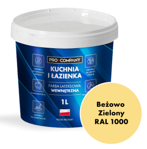 KUCHNIA I ŁAZIENKA farba lateksowa plamoodporna Beżowy | Beżowy Zielony