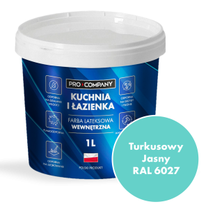 KUCHNIA I ŁAZIENKA farba lateksowa plamoodporna Turkusowy