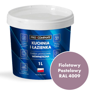 KUCHNIA I ŁAZIENKA farba lateksowa plamoodporna Fioletowy Pastelowy RAL 4009