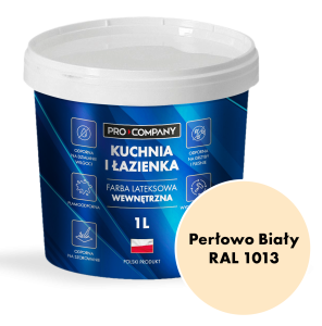 KUCHNIA I ŁAZIENKA farba lateksowa plamoodporna Perłowo Biały RAL 1013
