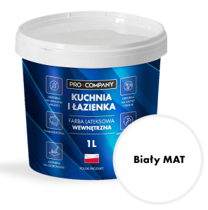 KUCHNIA I ŁAZIENKA farba lateksowa plamoodporna Biały